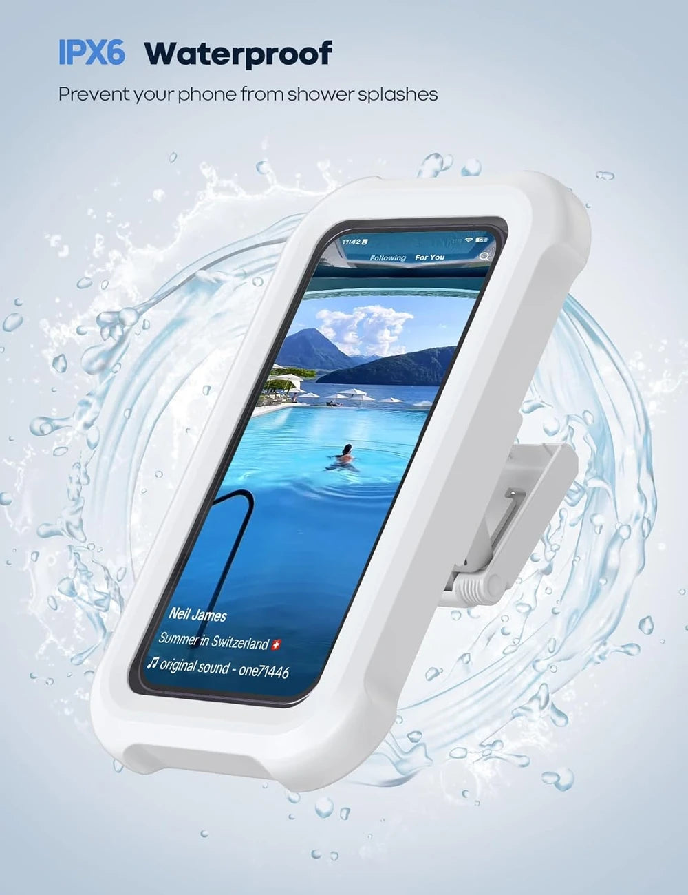 Lamicall Waterproof Shower Phone Holder