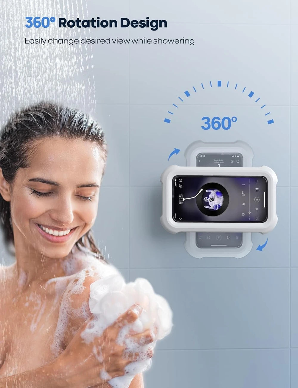 Lamicall Waterproof Shower Phone Holder